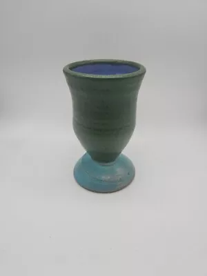 Buy Colorful Art Pottery Vase 5.5  Turquoise,  Green & Purple Glaze • 14.43£