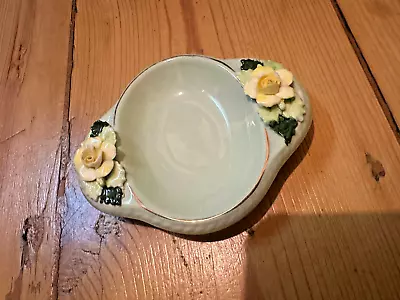 Buy Adderley Vintage Antique Floral Bone China Pin Dish 4 X 3 Inches Pale Green • 18£