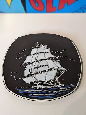 Buy  AWF Arnold Wiigs Fabrikker Norway Pottery Tall Ship Square Decorative Plate. • 35£