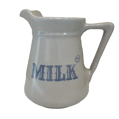 Buy Vintage Stoneware REAL MILK Pottery Jug Pitcher Prairie Farms Primitive USA Made • 43.43£