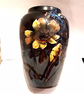 Buy Antique Art Pottery Doulton Impasto Style Vase 1890-1900 • 12£