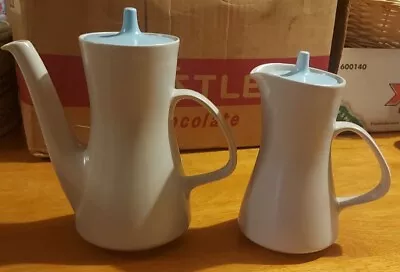 Buy 2x Matching Poole Pottery Grey And Blue Tea Jugs • 19.99£
