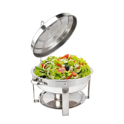 Buy 7.5 Litre Stainless Steel Round Buffet Chafing Dish Food Warmer Candle Hot Plate • 38.66£