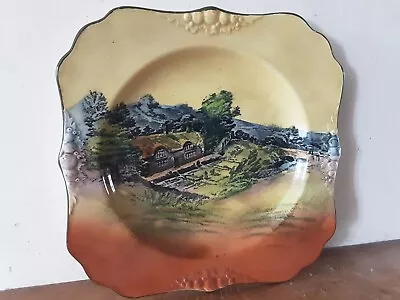 Buy Royal Doulton Series Ware Square Plate - Cottage Scene 8  Raised Berry Design • 5£