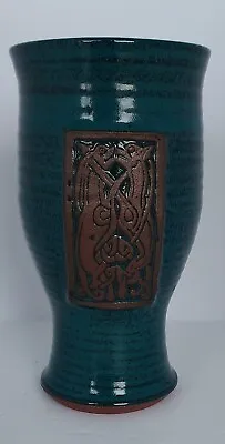 Buy Celtic Vase Dog Hound Knot Redware 7” Glazed Studio Pottery Signed Rebecca • 37.91£