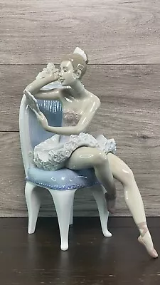 Buy Vintage Lladro #5866 Final Touches Ballerina Sitting Figurine Rare Retired • 330.73£