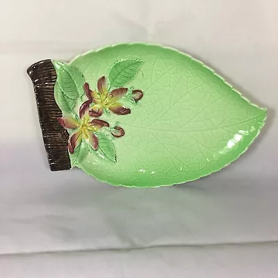 Buy Carltonware Green Apple Blossom Leaf Trinket Pin Dish Vintage • 3£