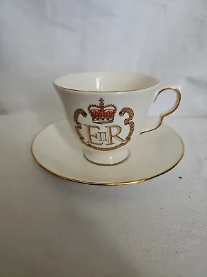 Buy Queen Anne Pottery Commemorative Silver Jubilee Tea Cup & Saucer Set • 12.50£