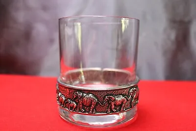 Buy Pewter And Glass Glassware Elephant Band Whiskey Glass • 9.63£