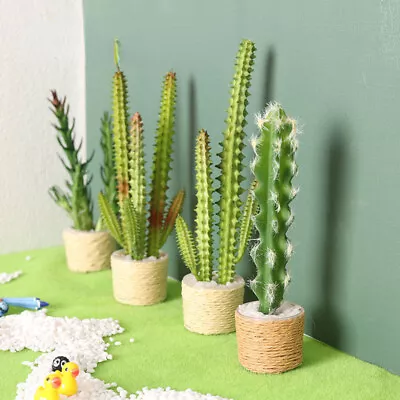Buy 1:6 Scale Dolls House Miniatures Cactus Potted Green Succulent Plant Living Room • 11.75£