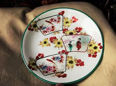 Buy Vintage Handpainted Oriental Plate Lovely Bold Design And Colours Geisha & Birds • 7.50£