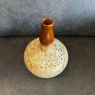 Buy Pigeon Forge Pottery Brown & White Lava Glaze Vase • 35.47£