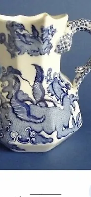 Buy Mason S Patent Ironstone China Blue Dragon Hydra Jug 1830 Vintage Pair • 60£