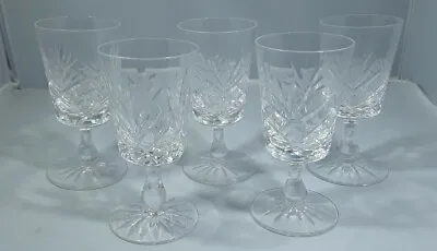 Buy Set Of 5 Vintage Hand Cut Edinburgh Crystal Signed Sherry/ Liqueur Glasses  • 19£