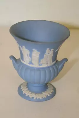 Buy Vintage Wedgewood Jasperware Vase In Blue ~3.5  Tall ~VGC (CC2) • 4.50£