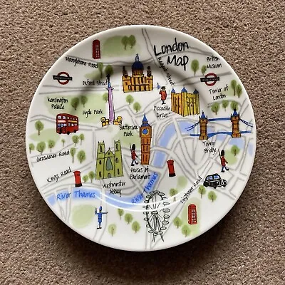Buy James Sadler Collectors Plate London Map Fine China Tower Of London Oxford St 7  • 10.99£