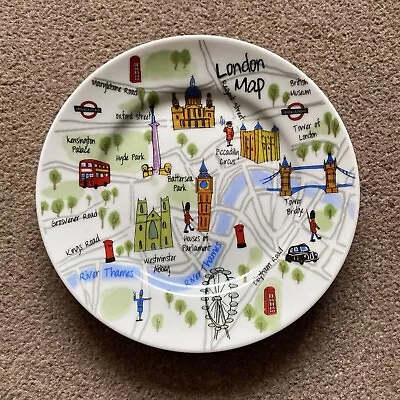 Buy James Sadler Plate London Map Collectors Fine China Tower Of London Oxford St 7  • 9.99£
