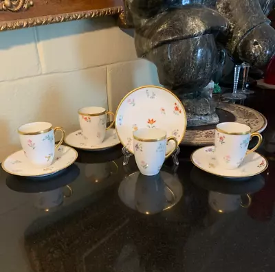 Buy 4 Thomas Bavaria Artist Signed & Hand Decorated Floral 3  Cups & Saucers Germany • 23.50£