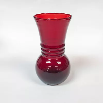 Buy Vintage Anchor Hocking Royal Ruby Vase • 9.62£