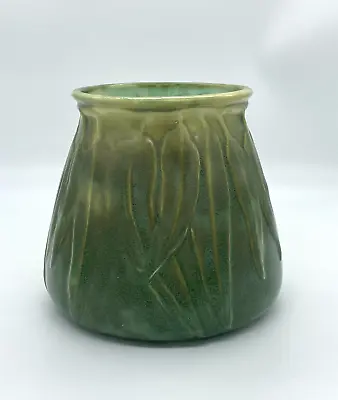 Buy Vintage Australian Melrose Green Glaze Vase W Gum Leaf Pattern • 139.40£