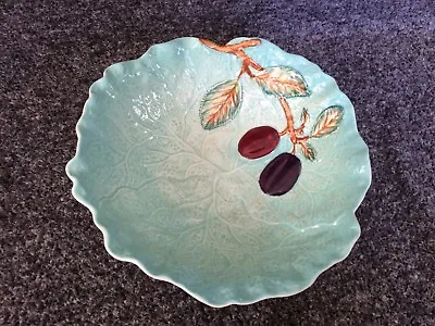 Buy Art Deco Shorter & Son Pottery / Majolica Bowl / Plate Plums Decoration 23 Cm  • 30£