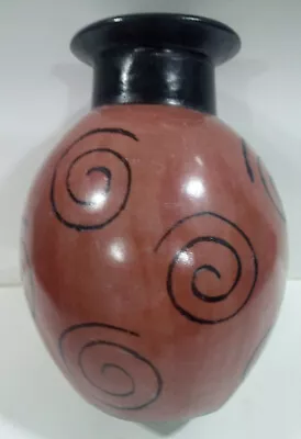 Buy 022 Peruvian Pottery Vintage Chulucanas Vase (Red Ish) Jarron Marron Signed • 21.50£