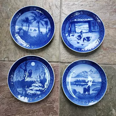 Buy Royal Copenhagen, Denmark, Small Plates Set Of 4, Blue Decorative Art • 25.17£