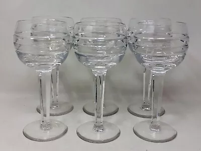 Buy Tipperary Irish Cut Crystal ~ Set Of 6 ~ Portland 7” Hock Wine Glasses • 71.99£