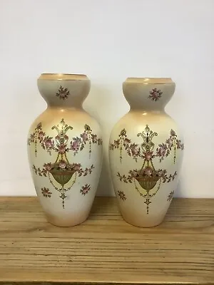Buy S F & Co - Crown Devon - Blush Ware - Etna Vases C.1911 • 40£