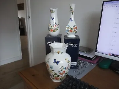 Buy Lovely  Aynsley Bone China Collection Of Vases In The Cottage Garden Pattern. • 10.99£