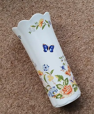 Buy Aynsley Fine Bone China Flower Vase. Cottage Garden Design Exc. Condition Pretty • 7.99£