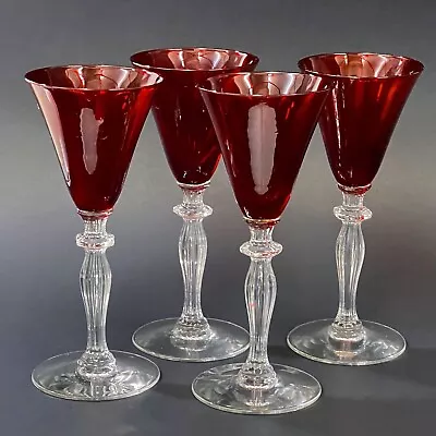 Buy VINTAGE Set Of 4 Morgantown MONROE Red Wine Glasses 6.25  USA • 67.08£
