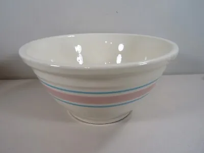 Buy McCoy Pottery Oven Ware #10 Mixing Nowl With Pink And Blue Stripes • 22.68£