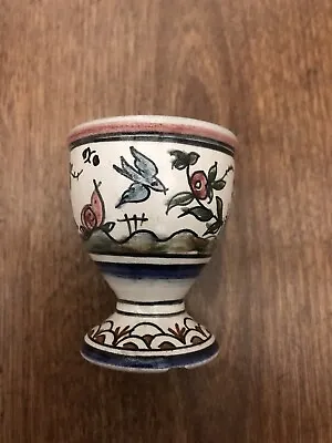 Buy 1981 Vintage Hand Painted Portuguese Pottery Egg Cup • 8£