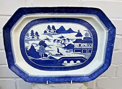 Buy Antique Mason's Patent Ironstone China Blue & White Platter Serving Plate • 29.99£