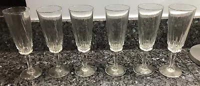 Buy Cut Glass Champagne Flutes (6x) • 18£