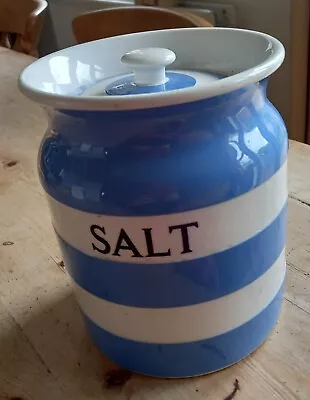 Buy T.G.Green Large Cornishware Salt Storage Jar • 25£