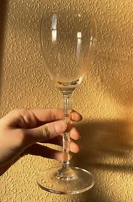 Buy ONE Oxford Royal Doulton Crystal Wine Glass Pillar Twisted Stem Stamped Barware • 14£