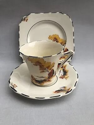 Buy Vintage Woods Art Deco Ivory Ware Trio Cup Saucer Side Plate • 11.99£