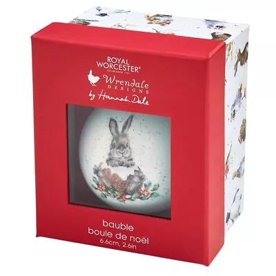 Buy Wrendale Designs Bauble Merry Little Christmas Bone China From Royal Worcester • 13.49£