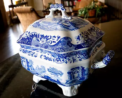 Buy Spode Blue Italian Large Soup Tureen 13.5  Wide X 10.5  Tall With Tag • 240.93£