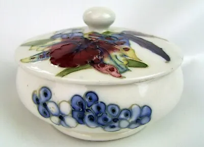 Buy Stunning Moorcroft Orchid Pattern Circular Box 1950's. Made In England! • 240£