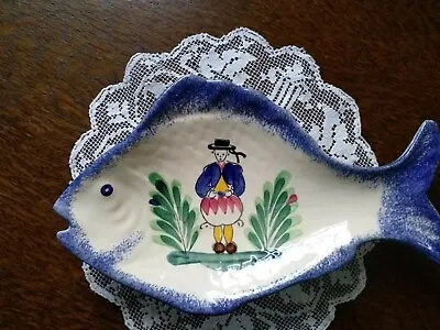 Buy Vintage Telen Arbor Quimper Pottery Spoon Rest Breton French. Hand Painted Used • 10£