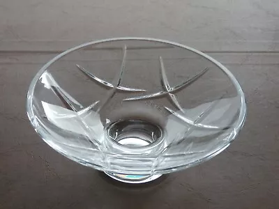 Buy Tyrone Crystal Bowl Candleholder - Ex Cond - Stamped • 5.99£