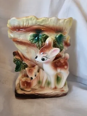 Buy Vintage 1950s Pottery Bambi Spill Holder/ Vase 6.5  • 5.99£