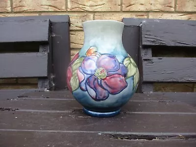 Buy Moorcroft  Pottery.   Clematis On Light Blue Pattern Vase • 235£