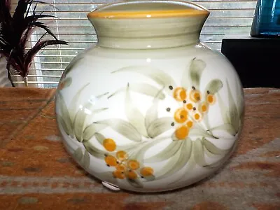 Buy Jersey Pottery Free Hand Painted Natural Coloured Flower Lamp Base Vintage (gb2) • 12.99£