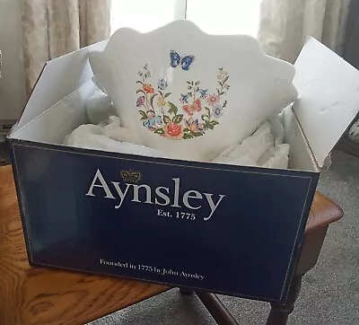 Buy Aynsley Bone China Cottage Garden 9  Footed Bowl New In Original Box - • 25£