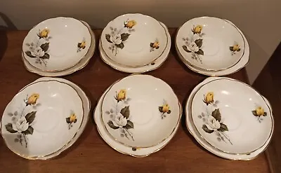 Buy Duchess Bone China Yellow & White Rose Small Side Plates / Tea Set Plates VGC • 9.99£