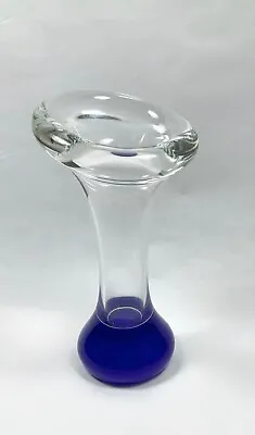 Buy Art Glass Vase Cobalt & Clear • 23.01£